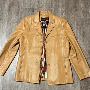 Reaction Kenneth Cole Camel Leather Women's Jacket